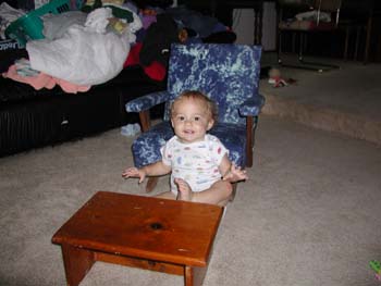 Scott in his new chair 010