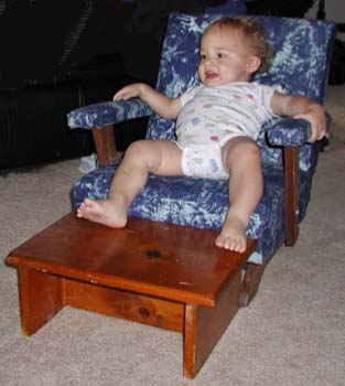 Scott in his new chair