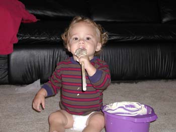 Scott licks the bowl 001